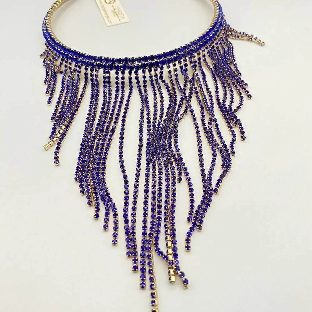 Amrita Singh Blue Crystal Statement Choker
